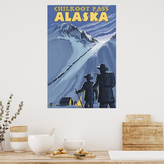 Pass Chilkoot, Alaska Gold Miners Poster (Keuken)