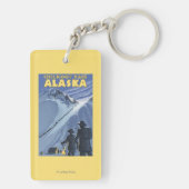 Pass Chilkoot, Alaska Gold Miners Sleutelhanger (achterkant)