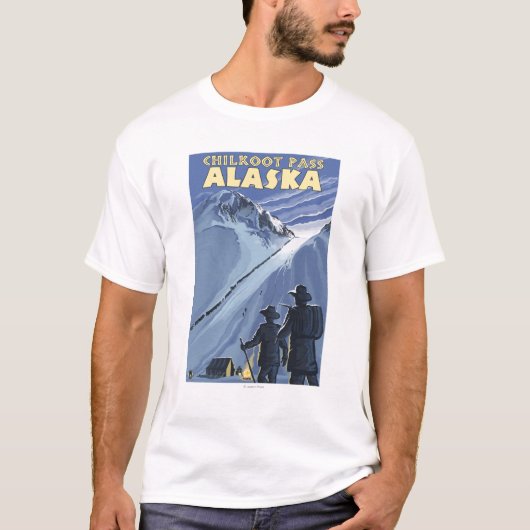 Pass Chilkoot, Alaska Gold Miners T-shirt (Voorkant)