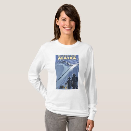 Pass Chilkoot, Alaska Gold Miners T-shirt (Voorkant volledig)