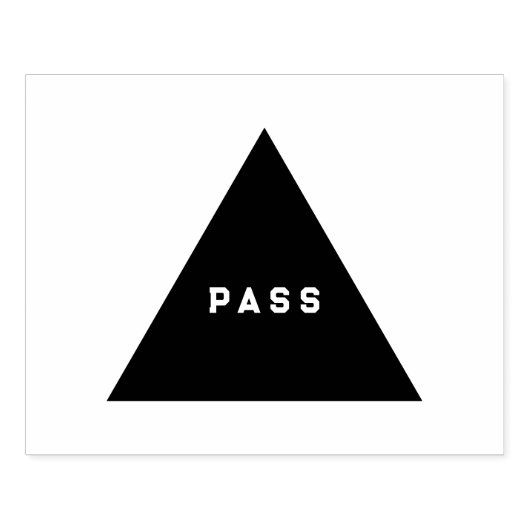 PASS Custom Text Emerald Green Ink Houten Grip Rubberstempel (Afrduk)