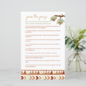 Pass de prijs baby shower spel Boho Rainbow (Staand voorkant)