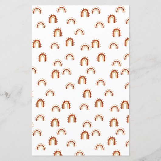 Pass de prijs baby shower spel Boho Rainbow (Achterkant)