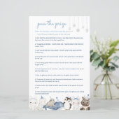 Pass de prijs baby shower spel Winterdieren (Staand voorkant)