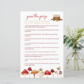 Pass de prijs baby shower spel Woodland Mushroom (Staand voorkant)