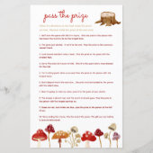 Pass de prijs baby shower spel Woodland Mushroom (Voorkant)