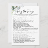 Pass de Prize Vrijgezellenfeest Game Kaart (Voorkant)