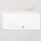 Pass Faux Gold bij instappen De datum waarop het t Save The Date (Achterkant)
