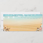 Pass-hart instappen op zand huwelijk kaart (Achterkant)