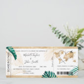 Pass Heart Plane Icon bestemming bruiloft Kaart (Staand voorkant)