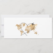 Pass Heart Plane Icon bestemming bruiloft Kaart (Achterkant)