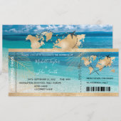 Pass Heart Plane Icon bestemming bruiloft Kaart (Voorkant / Achterkant)