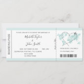 Pass Heart Plane Icon bestemming bruiloft Kaart (Voorkant)