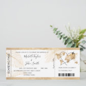 Pass Heart Plane Icon bestemming bruiloft Kaart (Staand voorkant)