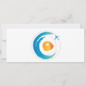 Pass Heart Plane Icon bestemming bruiloft Kaart (Achterkant)