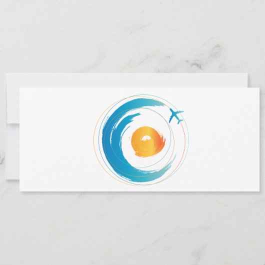 Pass Heart Plane Icon bestemming bruiloft Kaart (Achterkant)