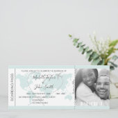 Pass Heart Plane Icon bestemming bruiloft Kaart (Staand voorkant)