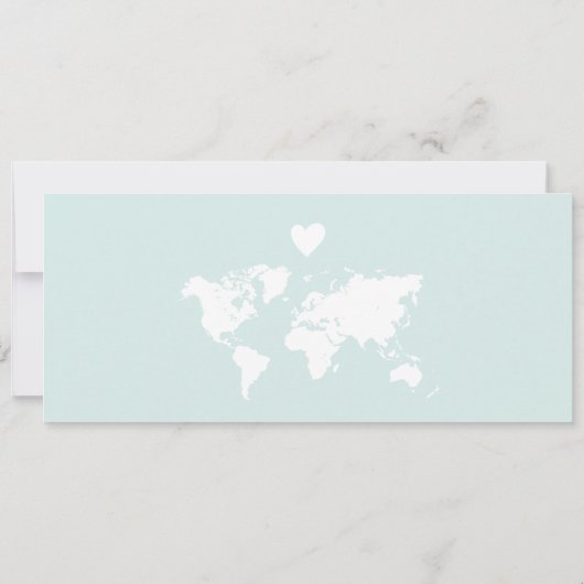 Pass Heart Plane Icon bestemming bruiloft Kaart (Achterkant)