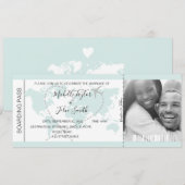 Pass Heart Plane Icon bestemming bruiloft Kaart (Voorkant / Achterkant)