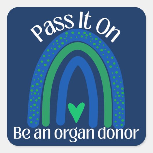 Pass It On Organ Donor Awareness Sticker (Voorkant)