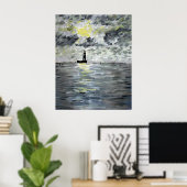 Pass Manchac Lighthouse Poster (Thuiskantoor)