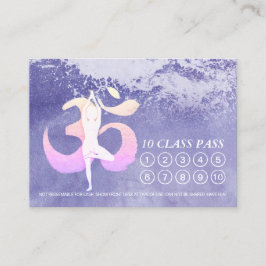 Pass Meditation Pose om Sign. YOGA-klasse Klantenkaartje