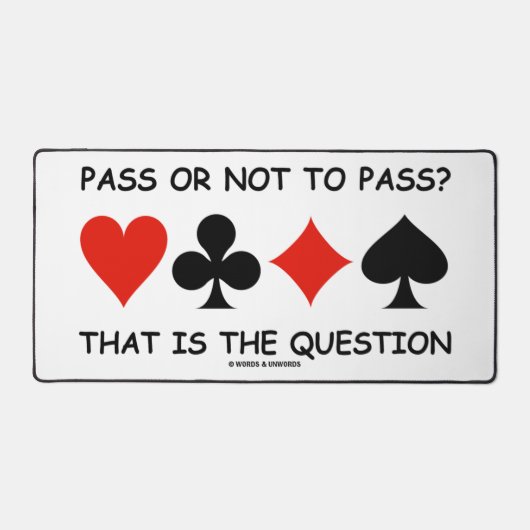 Pass Or Not To Pass? That Is The Question Bridge Bureaumat (Voorkant)