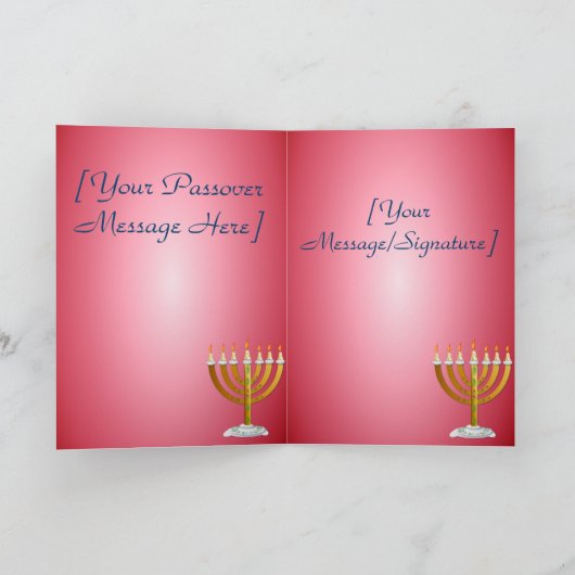 Pass Over Seder Kaart (Binnen)