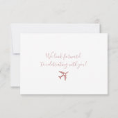 Pass Plane Ticket Roos Gold Destination RSVP Kaartje (Achterkant)