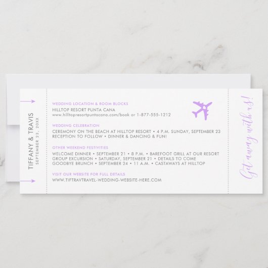 Pass Planet Lila reizen Kaart (Achterkant)