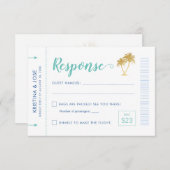 Pass Planet Tropical Palm Beach RSVP Kaartje (Voorkant / Achterkant)