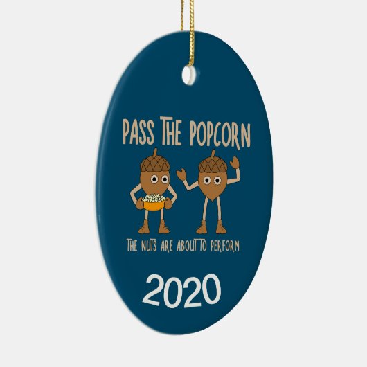Pass Popcorn Nuts Keramisch Ornament (Rechts)