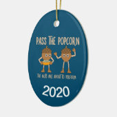Pass Popcorn Nuts Keramisch Ornament (Links)