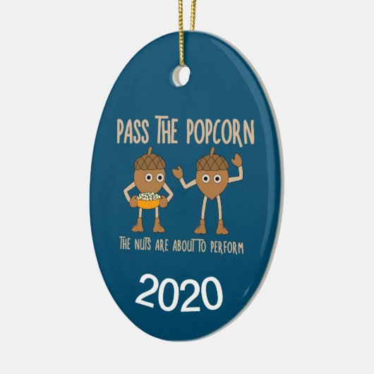 Pass Popcorn Nuts Keramisch Ornament (Links)