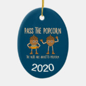 Pass Popcorn Nuts Keramisch Ornament (Voorkant)
