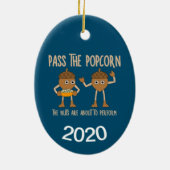 Pass Popcorn Nuts Keramisch Ornament (Achterkant)