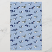 Pass Prize Baby shower spel onder de Zee Whale (Achterkant)