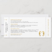 Pass Seapaarden Kissend Ticket Beach Save The Date (Achterkant)