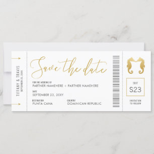 Pass Seapaarden Kissend Ticket Beach Save The Date