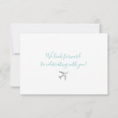 Pass Silver Plane Ticket Destination RSVP Kaartje (Achterkant)