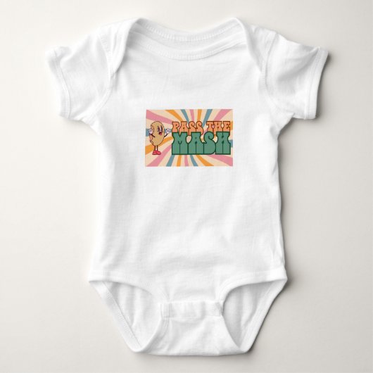 "Pass the Mash" Retro Baby Bodysuit (Voorkant)
