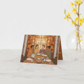 Pass the Pie & the Gossip | Funny Friendsgiving Ca Kaart (Gele Bloem)