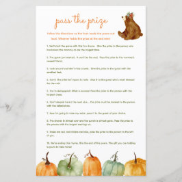 Pass the prijs baby shower spel - pompoen herfst