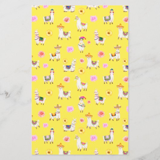 Pass the Prize Baby shower Game - Kleurrijke Llama (Achterkant)