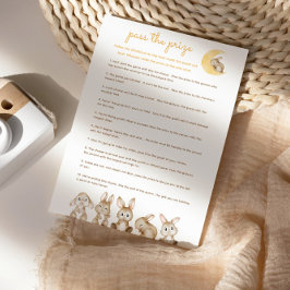 Pass the Prize Baby shower Game - Konijnenkonijn