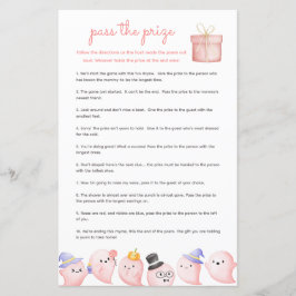 Pass the Prize Baby shower Game - Pink Ghost Boo