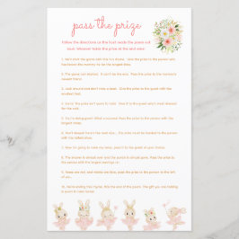 Pass the Prize Baby shower Game Roze Ballerina
