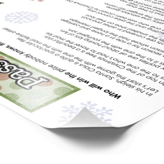 Pass the Prize-kerstfeestdag party Game by MHD Foto Afdruk (Hoek)