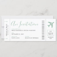 Pass Ticket Destination Soft Green Invita