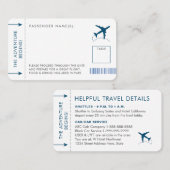 Pass Ticket Style-kaart instappen - Elke gebeurten (Voorkant / Achterkant)